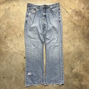 Vintage Y2k Unionbay Baggy Distressed Flared Jeans 34x32